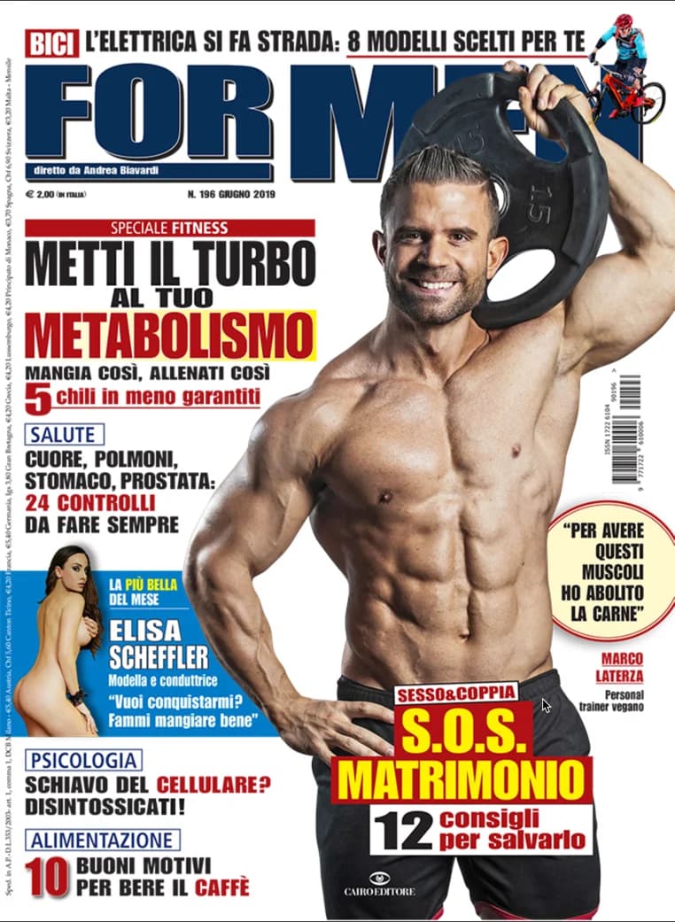 Marco Laterza auf dem Cover von For Men Magazin